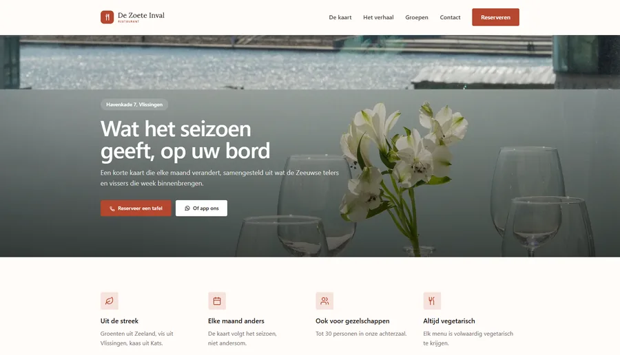 Voorbeeldsite De Zoete Inval