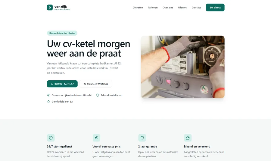 Voorbeeldsite Van Dijk